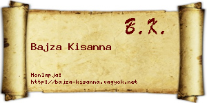 Bajza Kisanna névjegykártya
